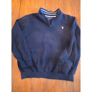 US Polo Assn. Men's Black XL 1/4 Zip Sweatshirt